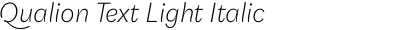 Qualion Text Light Italic
